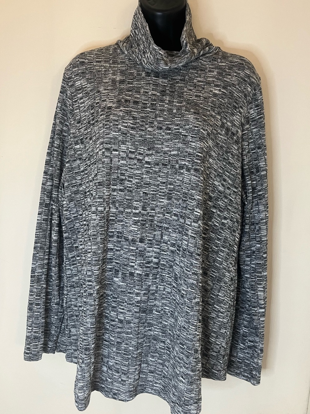 croft & barrow Gray Marled Cowl Neck Tunic Sweater